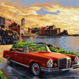 Dijamantno slikanje NORIMPEX – vožnja uz obalu 30 × 40 cm