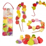 drvena igra nizanja voća 13 kom