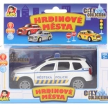 Policijski automobil gradske policije sa svjetlom i zvukom