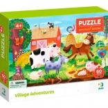 Dodo Puzzle Životinje – Pustolovine na selu, 60 dijelova