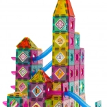 Magnetički set za slaganje – dvorac s kugličnom stazom, 139 dijelova