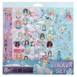 Zimske dječje naljepnice – set ravnih i 3D