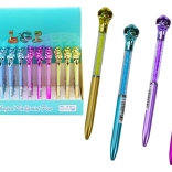 Kuglična olovka s kobrom i svjetlucavim kamenčićima, plava patrona 0,7 mm