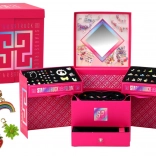 Set za izradu dječjeg nakita s perlicama i privjescima u kutiji za nakit, 1267 dijelova