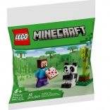 Konstrukcijski set Minecraft Steve i mala panda
