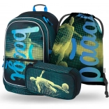 Školski set BAAGL za nogometne igrače: ruksak, pernica i vrećica