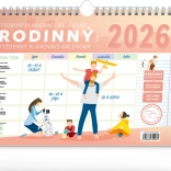 Notique tjedni obiteljski planer kalendar s kukicom 2026