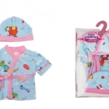 Plavi ogrtač s kapicom za lutke 40-45 cm