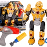 Vijčani robot sa svjetlima i zvukovima – konstrukcijski set s bušilicom i priborom, žuti