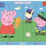 TREFL Baby puzzle Sretna prase Peppa 2u1, 10 dijelova