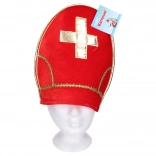 Mikulaška kapa od flisa sa zlatnim vezenjem 31 × 28 cm