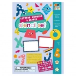 Šablone slova, brojke i oblici s kompletom bojica