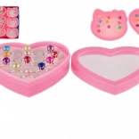 Dječji podesivi prsteni s biserom 12 kom u kutiji