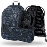 Školski set BAAGL Core Technic: ruksak, pernica, vrećica