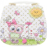 Dječja torbica sa sovićem bijela