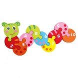 Drvena slagalica s brojevima Glista