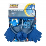Dječji zimski set SONIC – kapa s pomponom, rukavice i grijač za vrat