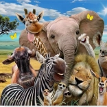 Dijamantno slikanje Safari selfie 30 × 40 cm