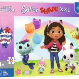 Puzzle XXL sa veselim prijateljima Gabi - Gabina Mačja Kućica